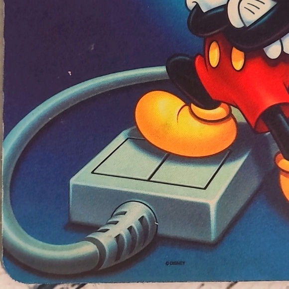Vintage 90s Disney Interactive Mickey Mouse Computer Mouse MousePad Pad Office - Picture 6 of 12